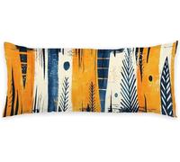 Couleur Orange Taie de Traversin 40x120 cm GéOméTrie Taie Oreiller Super Doux Protege Oreiller Corps Housse Coussin de Grossesse, Decoration Maison Housse Traversin, pour Dormeur Latéral Lit C - 89