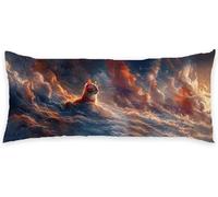 Couleur Orange Taie de Traversin 40x120 cm RêVe Taie Oreiller Super Doux Protege Oreiller Corps Housse Coussin de Grossesse, Decoration Maison Housse Traversin, pour Dormeur Latéral Décoration C - 103