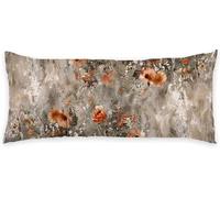Couleur Orange Taie de Traversin 55x160 cm RéTro Taie Oreiller Super Doux Protege Oreiller Corps Housse Coussin de Grossesse, Decoration Maison Housse Traversin, pour Dormeur Latéral Décoration C - 95