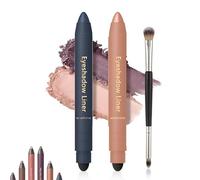 Couleur Parfaite Duo-Shadow Doublure 2-en-1 Eyeliner & Eyeshadow, Doublure D'ombre 2-en-1 Eyeliner, Longue Durée, Usure À L'épreuve Des Taches, Lisse Et Facile À Colorer(05+06)