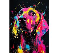 Couleur Peinture par Numero Adulte Chien Kits de Peinture au Numéro, DIY Paint by Numbers Art Artisanat Kit, Numero d'art Loisirs Créatifs Adultes Enfant, Decoration Murale Maison 20x30cm, Model 408