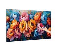 Couleur Peinture par Numero Adulte Enfant, DIY Peinture Numero Adulte Fleurs, Kit Creatif Paint by Numbers for Adults avec Pinceaux et Pigment pour Tableau Decoration Murale, Cadeau Femme 140x60cm D-9