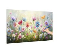 Couleur Peinture par Numero Adulte Enfant, Peinture Numero Adulte Fleurs, Kit Creatif Paint by Numbers for Adults avec Pinceaux et Pigment pour Tableau Decoration Murale, Cadeau Femme 110x50cm D-51
