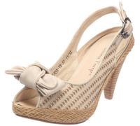 Couleur Pourpre E12-243, Escarpins Femme - Blanc (Nappa écru), 41 EU