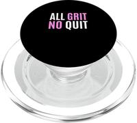 Couleur Rose All Grit No Quit Pink Graphic PopSockets PopGrip pour MagSafe
