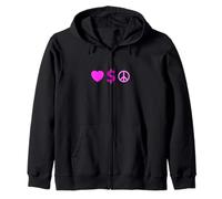 Couleur Rose, Amour, Richesse, Paix, Graphique Rose Sweat à Capuche
