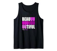 Couleur Rose Beautiful You Pink Graphic Débardeur