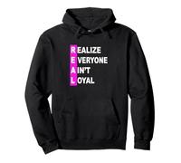 Couleur Rose « Everyone Ain't Real » - Graphique Rose Sweat à Capuche