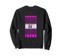 Couleur Rose Focus on Your Money Graphique Rose Sweatshirt