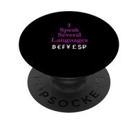Couleur Rose Money Talk Graphique Rose PopSockets PopGrip Adhésif