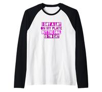 Couleur Rose : The Goal is to Eat Pink Graphic Manche Raglan