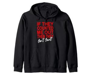 Couleur Rouge Never Count Me Out! Graphique Rouge Sweat à Capuche