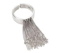 Couleur Simple Anneaux pour Femmes Hommes Accessoires Nouveau Mode Multicouche Chaîne Parti Bijoux Bague pour Femmes Bijoux Chaîne Anneaux pour Hommes avec Argent Vintage Goth Punk
