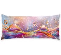 Couleur Taie de Traversin 30x90 cm RêVe Taie Oreiller Super Doux Protege Oreiller Corps Housse Coussin de Grossesse, Decoration Maison Fermeture Housse Traversin, pour Dormeur Latéral Lit C - 59
