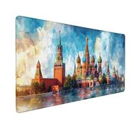 Couleur Tapis de Souris Cathédrale Saint-Basile Tapis de Souris XXL 1000 x 500 mm Mouse Pad Gaming en Caoutchouc Antidérapant et Imperméable Desk Mat pour Ordinateur, Gamer, Accessoires Bureau l6696