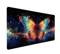 Couleur Tapis de Souris Papillon Tapis de Souris XXL 600 x 300 mm Mouse Pad Gaming en Caoutchouc Antidérapant et Imperméable Desk Mat pour PC, Ordinateur, Maison, Gamer, Accessoires Bureau e4872