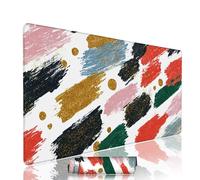 Couleur Tapis de Souris XXL 1400x600x3mm Gaming sous Main Bureau Grand Tapis de Souris Gamer Abstrait Accessoire Bureau Travail Ordinateur Portable Clavier Mousepad Bords Cousus Antidérapante w-7896