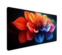 Couleur Tapis de Souris XXL 1500 x 800mm, Tapis Souris Fleur sous Main Bureau avec 3MM Bords Cousus, Imperméable Mouse Pad Base en Caoutchouc Antidérapant Surface pour Gamer, PC, Cadeau -bby2509HP