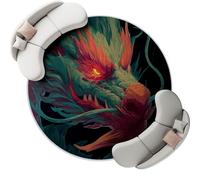 Couleur Tapis Rond Fantaisie - 60 cm Lavable Doux et antidérapant Tapis, Mystérieux Chinois Grand Dragon Impression pour Chambre à Coucher Salon Vestibule entrée Chambre d'enfant