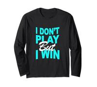 Couleur Turquoise Don't Play, Win Turquoise Graphic Manche Longue