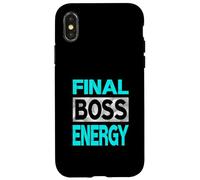 Couleur Turquoise Final-Boss-Energy Turquoise Graphic Coque pour iPhone X/XS