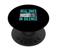 Couleur Turquoise Real Ones Move in Silence Turquoise Graphic PopSockets PopGrip Adhésif