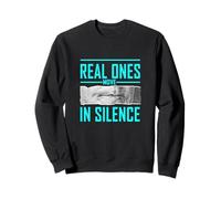 Couleur Turquoise Real Ones Move in Silence Turquoise Graphic Sweatshirt