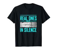 Couleur Turquoise Real Ones Move in Silence Turquoise Graphic T-Shirt