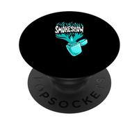Couleur Turquoise Smoke Show Turquoise Graphic PopSockets PopGrip Adhésif