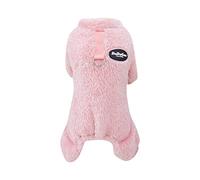 Couleur unie automne et hiver Nouveaux vêtements pour animaux de compagnie Vêtements mignons pour grands chiens et filles (Rose, M)