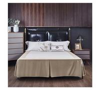 Couleur Unie Coins fendus Jupe de lit Maison hôtel Couvre-lit Double/Complet/Reine/Roi Taille 1 pc(Color 1,King 200x203x38cm)