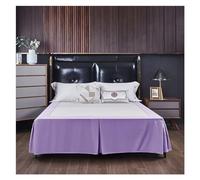 Couleur Unie Coins fendus Jupe de lit Maison hôtel Couvre-lit Double/Complet/Reine/Roi Taille 1 pc(Color 8,King 200x203x38cm)