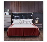 Couleur Unie Coins fendus Jupe de lit Maison hôtel Couvre-lit Double/Complet/Reine/Roi Taille 1 pc(Color 14,King 200x203x38cm)