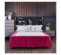 Couleur Unie Coins fendus Jupe de lit Maison hôtel Couvre-lit Double/Complet/Reine/Roi Taille 1 pc(Color 13,King 200x203x38cm)