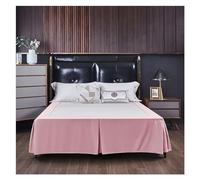 Couleur Unie Coins fendus Jupe de lit Maison hôtel Couvre-lit Double/Complet/Reine/Roi Taille 1 pc(Color 7,King 200x203x38cm)