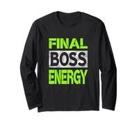 Couleur Verte Final-Boss Energy Green Graphic Manche Longue