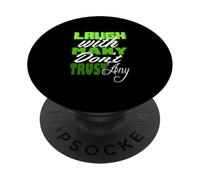 Couleur Verte Laugh But Don't Trust Green Graphic PopSockets PopGrip Adhésif