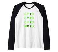 Couleur Verte Love Good Food/Mood Green Graphic Manche Raglan
