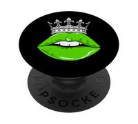 Couleur Verte Royal Kiss Green Graphic PopSockets PopGrip Adhésif