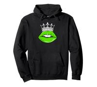 Couleur Verte Royal Kiss Green Graphic Sweat à Capuche