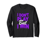 Couleur Violette Don't Play, Win Purple Graphic Manche Longue