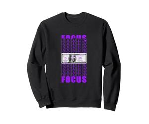 Couleur Violette Focus on Your Money Graphique Violet Sweatshirt