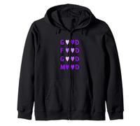 Couleur Violette Love Good Food/Mood Graphique Violet Sweat à Capuche