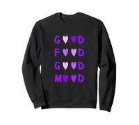 Couleur Violette Love Good Food/Mood Graphique Violet Sweatshirt