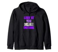 Couleur Violette Money Over Feelings Graphique Violet Sweat à Capuche