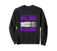 Couleur Violette Real Ones Move in Silence Graphique Violet Sweatshirt