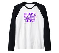 Couleur Violette : The Goal is to Eat Purple Graphic Manche Raglan