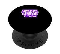 Couleur Violette : The Goal is to Eat Purple Graphic PopSockets PopGrip Adhésif