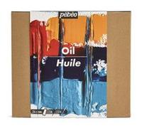Pébéo - Studio Huile XL - Set 24 Tubes 20 Ml Couleurs Assorties + Accessoires - Kit de Peinture à l’Huile pour Artiste et Débutant - Pinceaux + Spatule - Couleurs Lumineuses