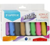 Couleurs acryliques métalliques pour l'école 8 x 25 ml